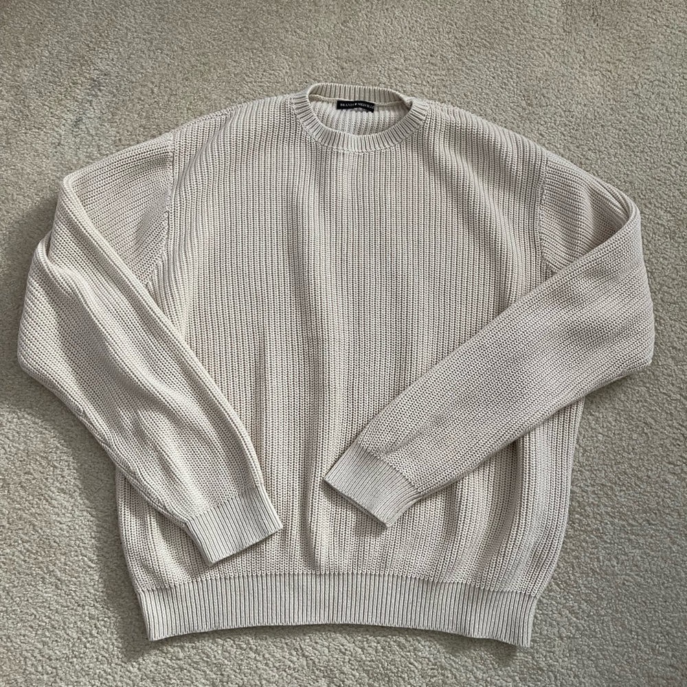 Brandy Melville chunky oversized sweater cream
